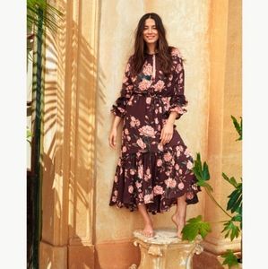 Johanna ortiz X h&m crepe frill hem dress